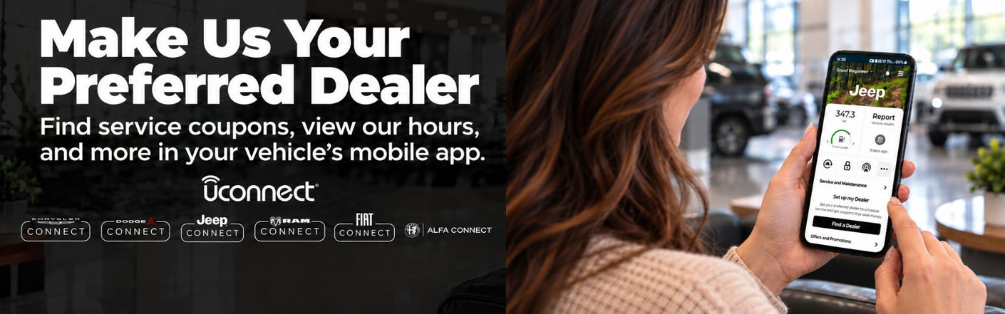uconnect® make us your preferred dealer | Feldman Chrysler Jeep of Livonia in Livonia MI
