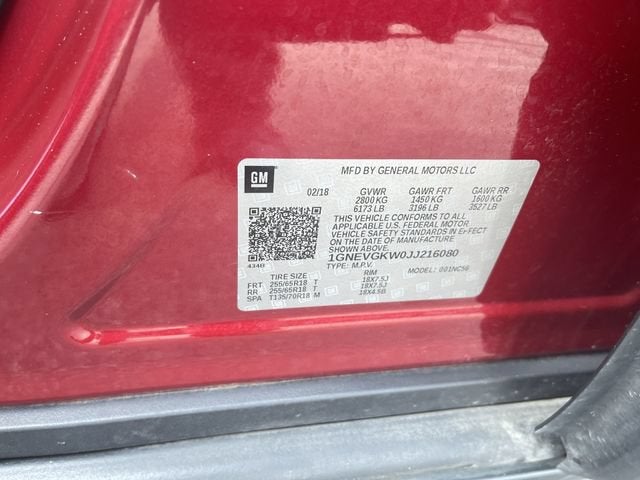 2018 Chevrolet Traverse LT Cloth