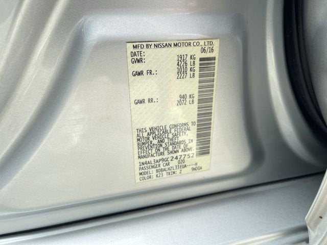 2016 Nissan Altima 2.5 SR