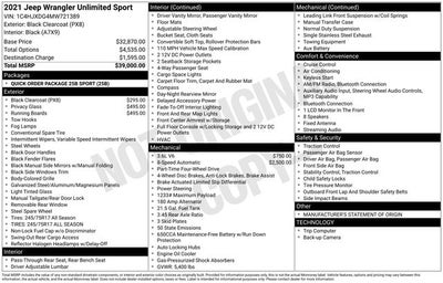 2021 Jeep Wrangler Unlimited Sport