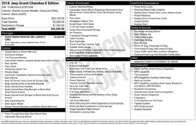 2018 Jeep Grand Cherokee Laredo E