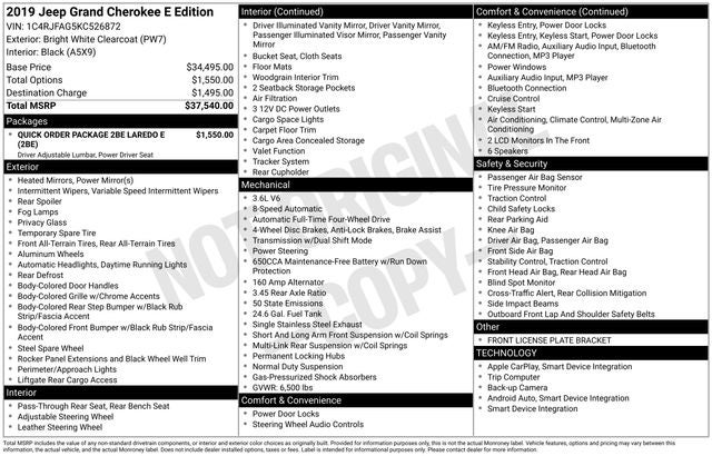 2019 Jeep Grand Cherokee Laredo E