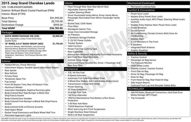 2015 Jeep Grand Cherokee Laredo