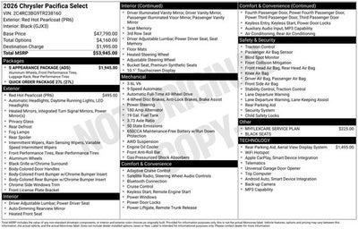 2026 Chrysler Pacifica PACIFICA SELECT AWD