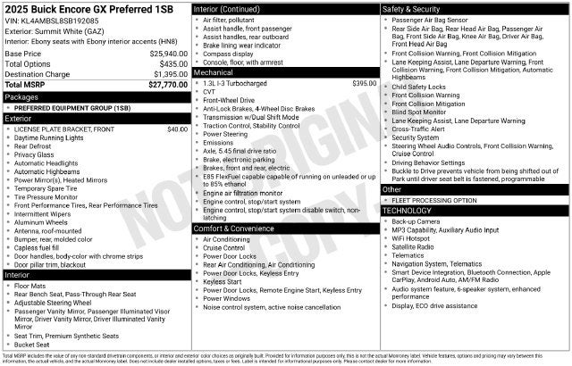 2025 Buick Encore GX Preferred FWD