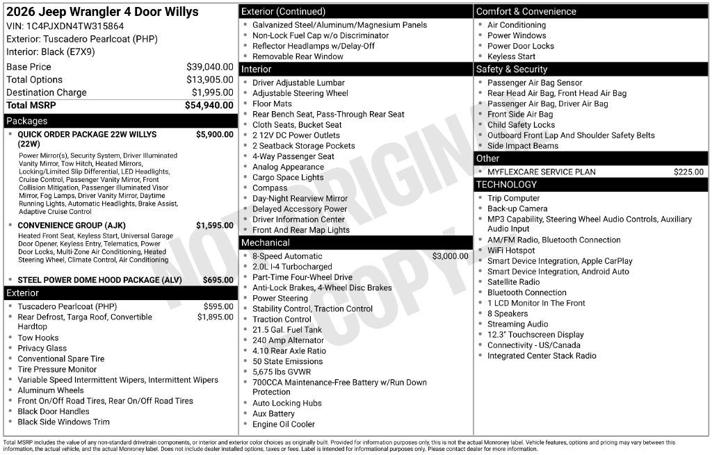 2026 Jeep Wrangler Willys