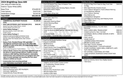 2024 BrightDrop Zevo 600 Base