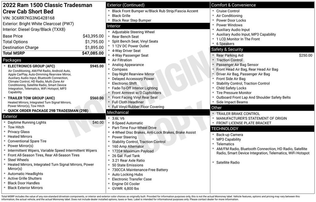 2022 RAM 1500 Classic Tradesman