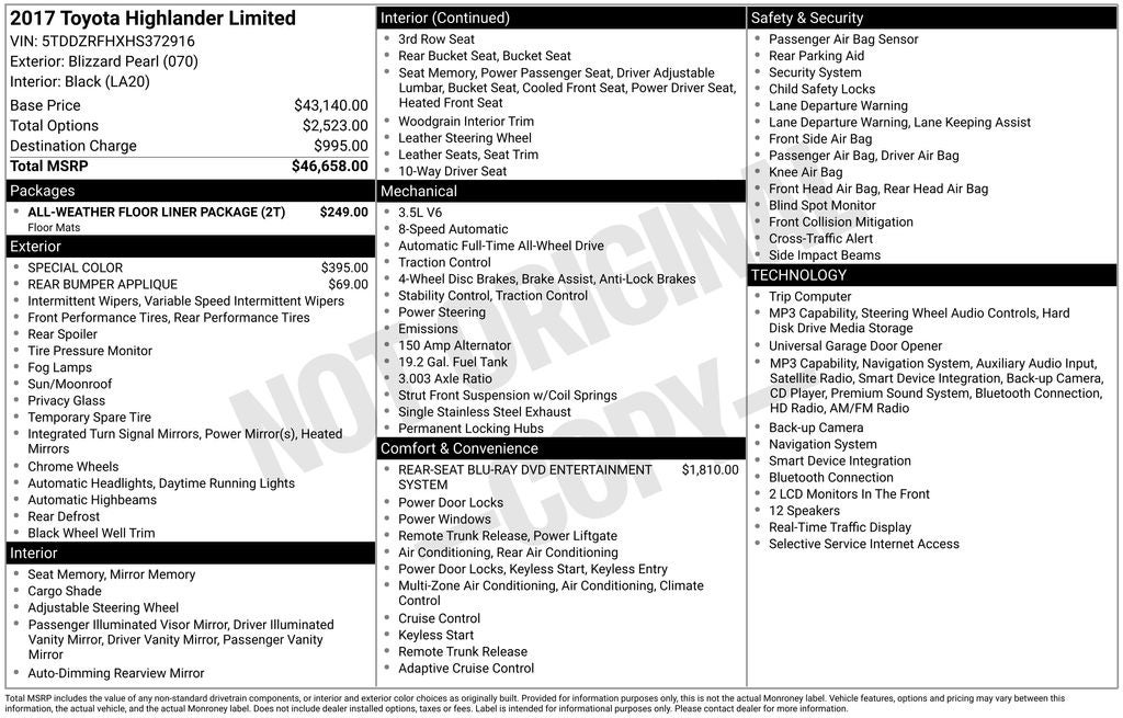 2017 Toyota Highlander Limited