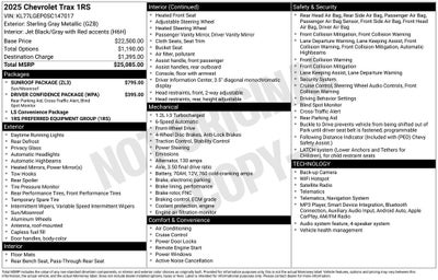 2025 Chevrolet Trax 1RS