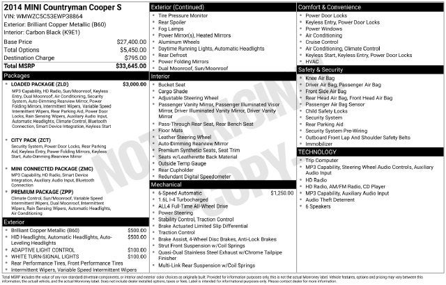2014 MINI Cooper S Countryman Base