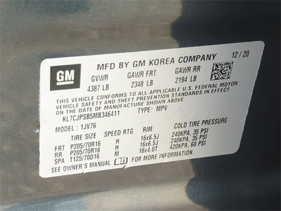 2021 Chevrolet Trax AWD LT