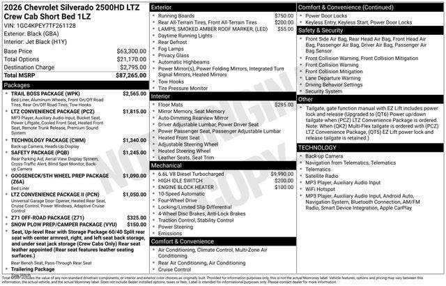 2026 Chevrolet Silverado 2500 HD LTZ