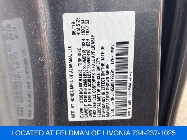 2019 Honda Odyssey EX