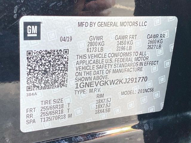 2019 Chevrolet Traverse LT Cloth